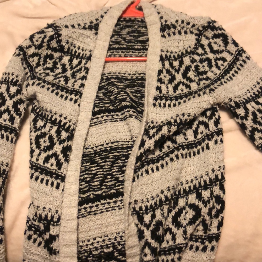 Black and white cardigan